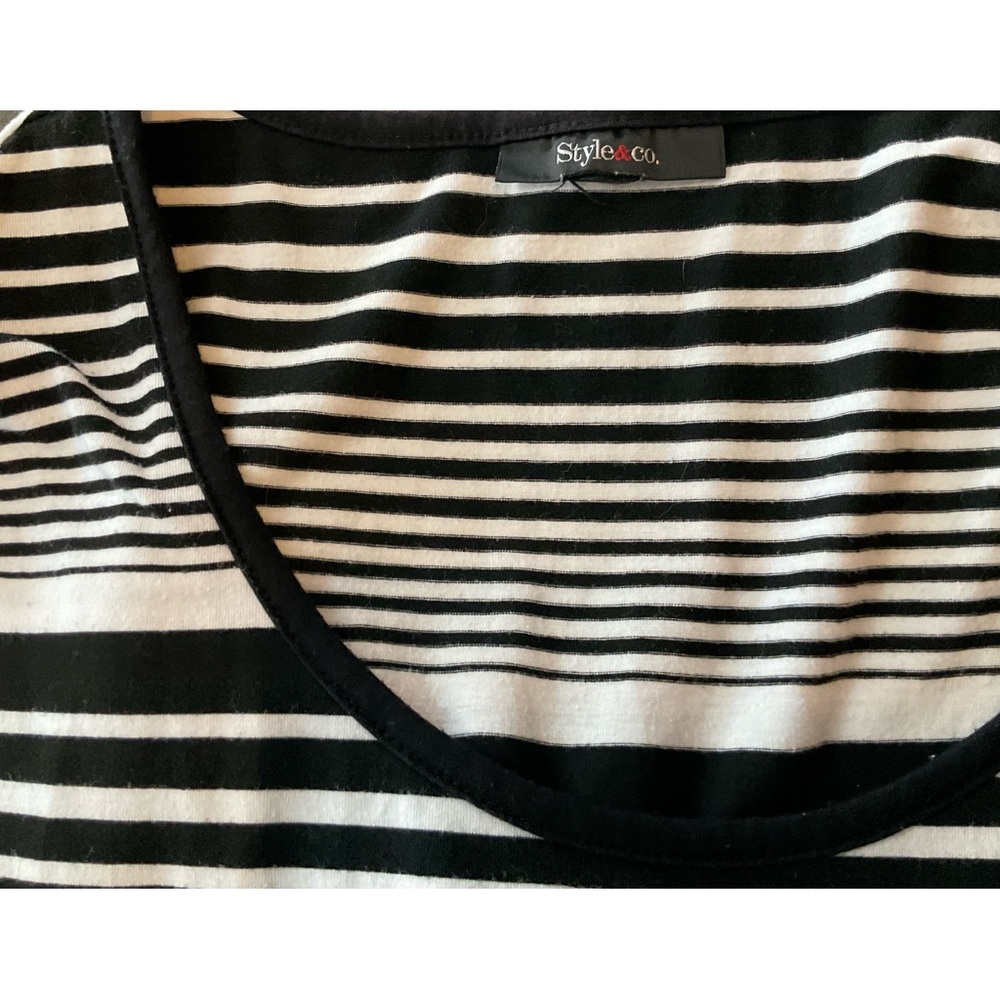 Style & Co. Black and White Striped Maxi Dress - Picture 5 of 9